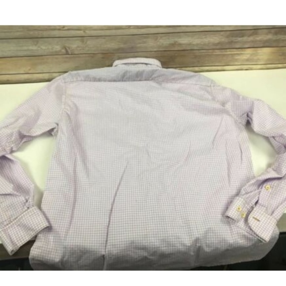 Borgo Ognissanti Mens Chambray Shirt Check Collar - Picture 2 of 5